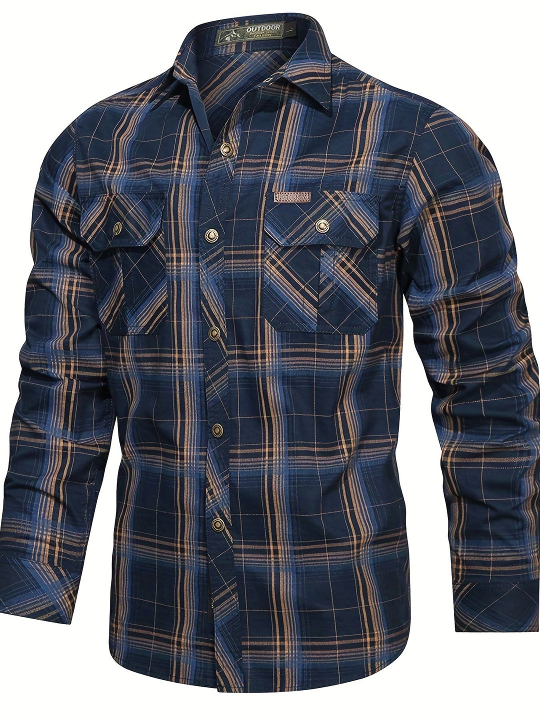 Thimos - Chemise à Manches Longues à Carreaux Avec Plusieurs Poches