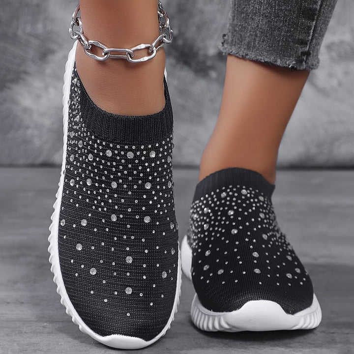 Elizaa - Baskets Confortables Ornées De Strass