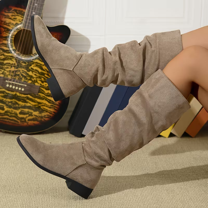 Joliza - Bottines Souples À Talon Bas, Arrivant À Mi-mollet
