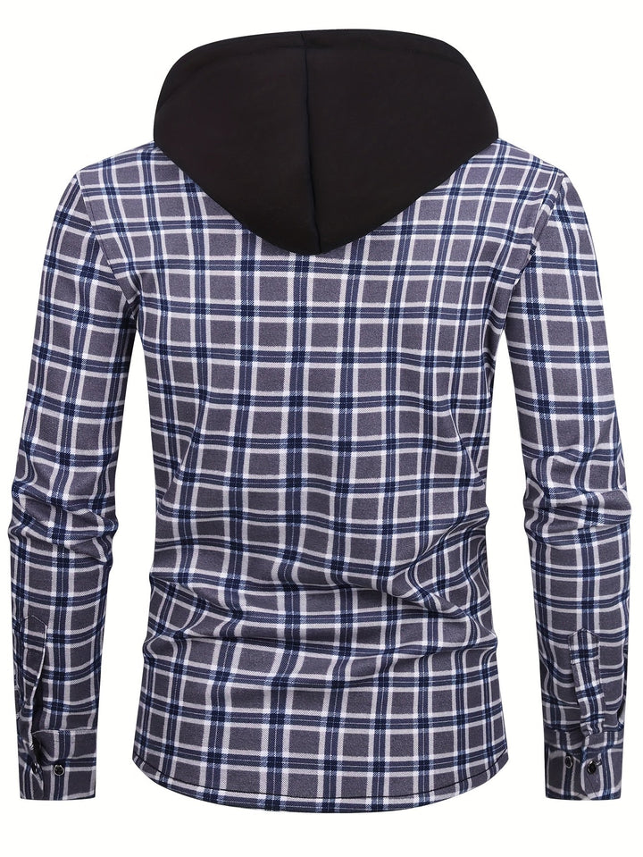 Santiner - Veste à Capuche à Carreaux Avec Poches Poitrine