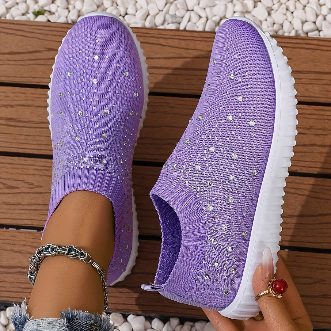 Elizaa - Baskets Confortables Ornées De Strass