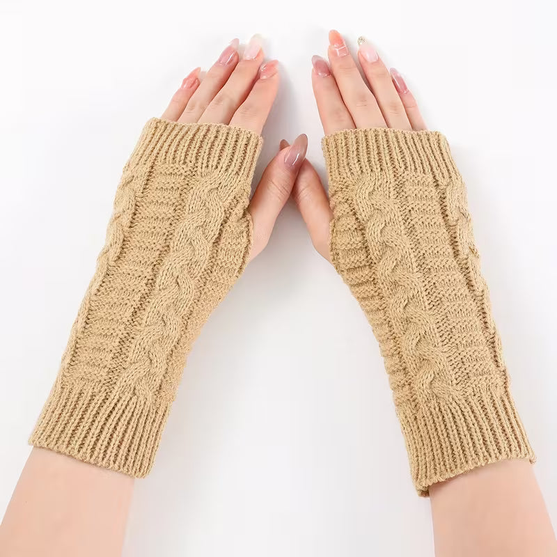 Knitoria - Gants Sans Doigts Unisexes en Tricot Acrylique