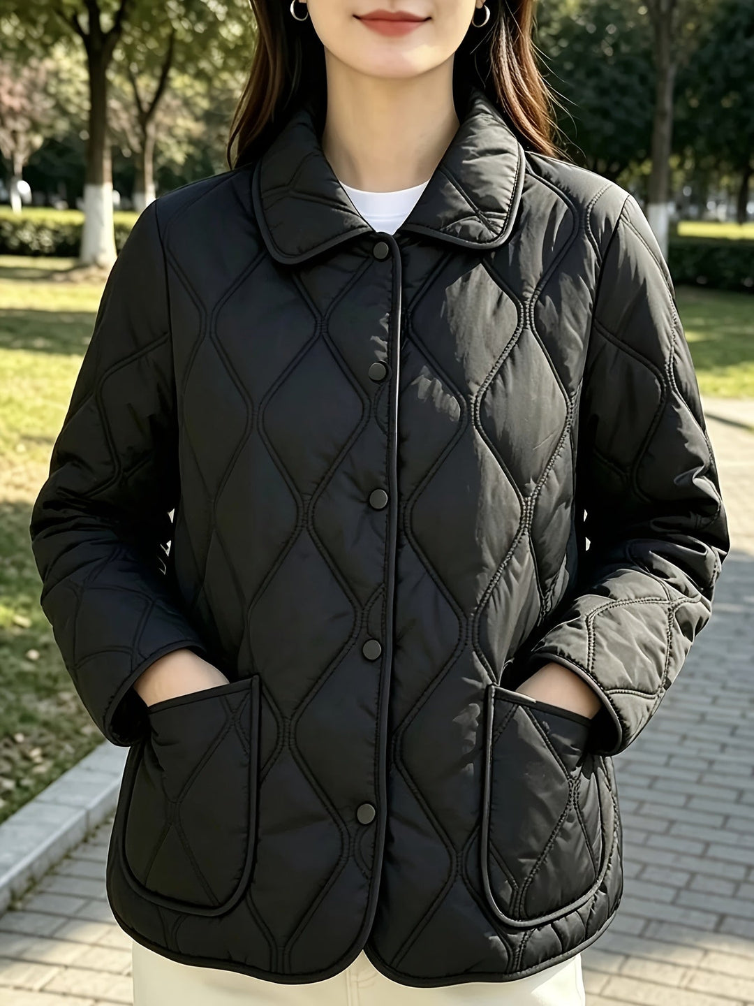 Laurelle - Veste Matelassée Ample Élégante Et Chic