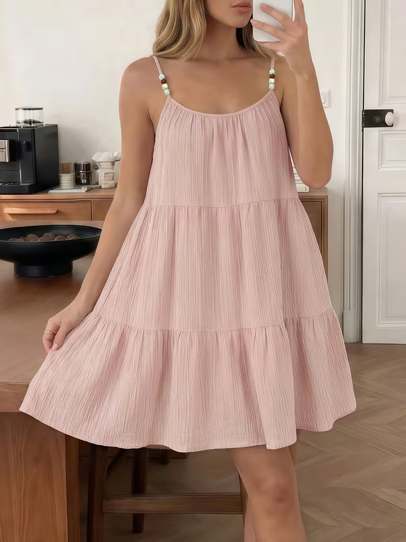Masley - Mini Robe Ample à Bretelles Fines