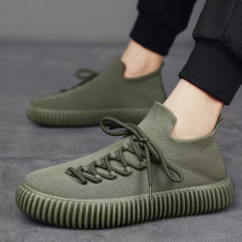 Malazam - Baskets Souples en Maille, Style Chaussettes