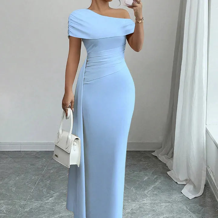 Lisete - Robe Longue Élégante À Une Épaule