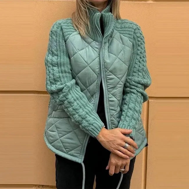 Karoliina - Doudoune en Patchwork Tricoté