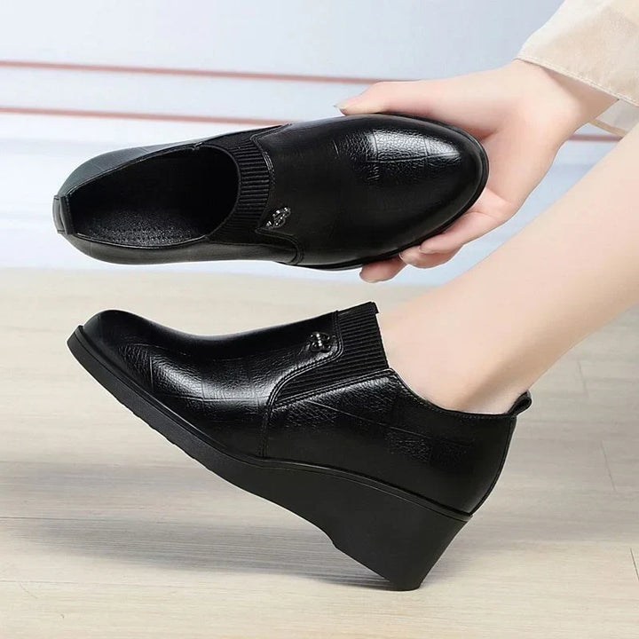 Switolina - Chaussures À Talons Compensés en Cuir Tendance