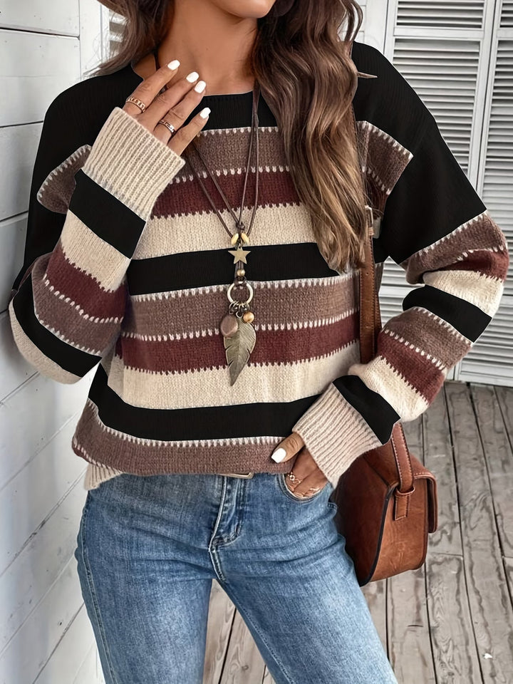 Fadina - Pull en Maille À Manches Longues