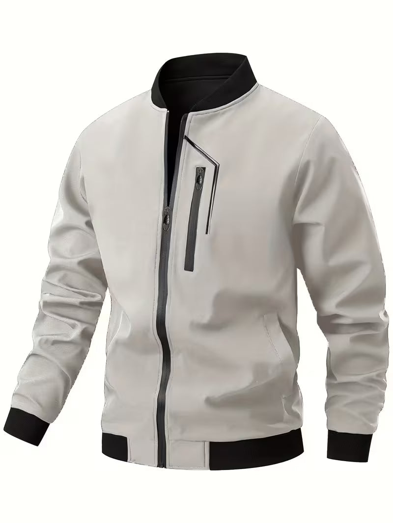 Akrum - Blouson Aviateur Décontracté Avec Fermeture Éclair