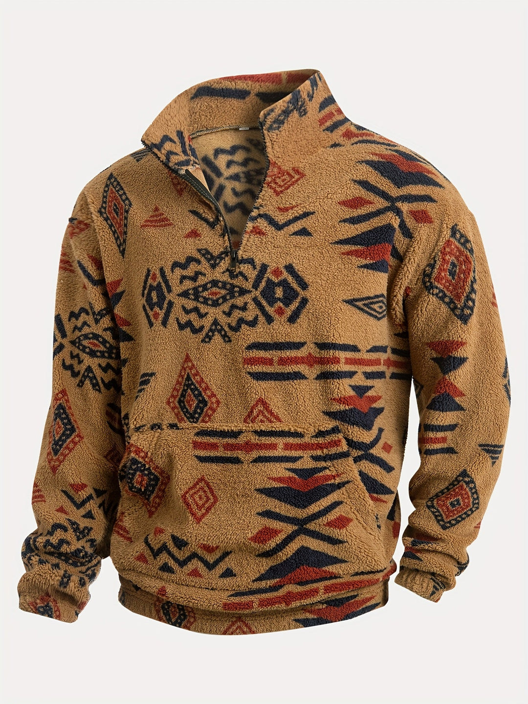 Jacco - Sweat-shirt en Polaire À Demi-zip Et Imprimé Géométrique