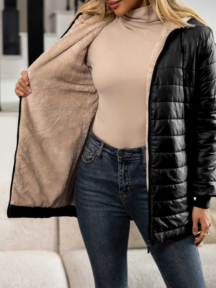 Mercy - Manteau D'hiver Doublé Avec Capuche