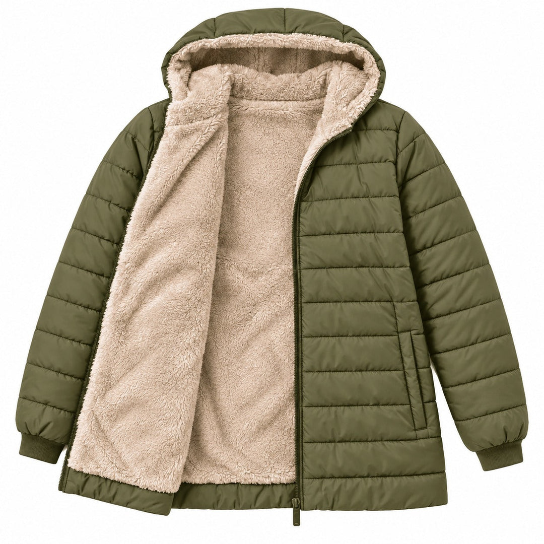 Mercy - Manteau D'hiver Doublé Avec Capuche