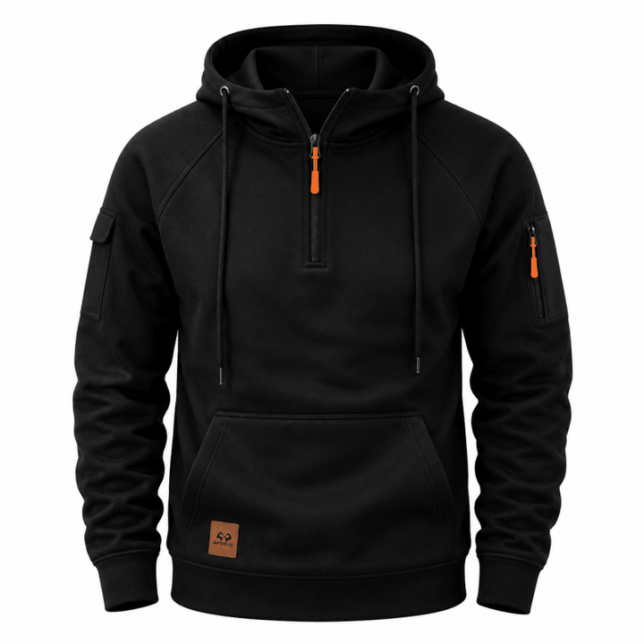 Juventus - Sweat À Capuche Avec Fermeture Éclair Quart De Longueur