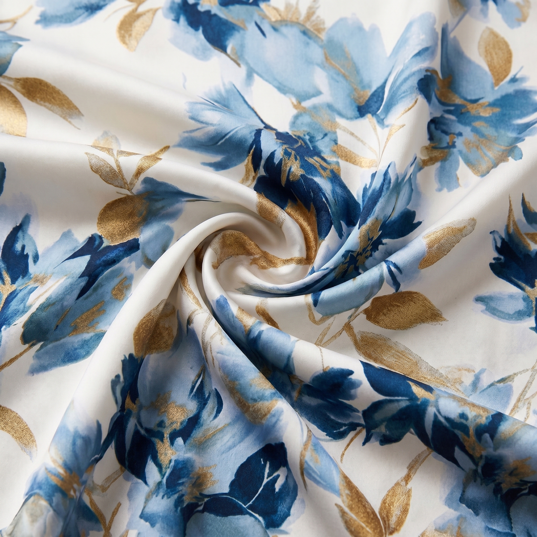 Elinza - Robe Portefeuille Mi-Longue à Motifs Floraux