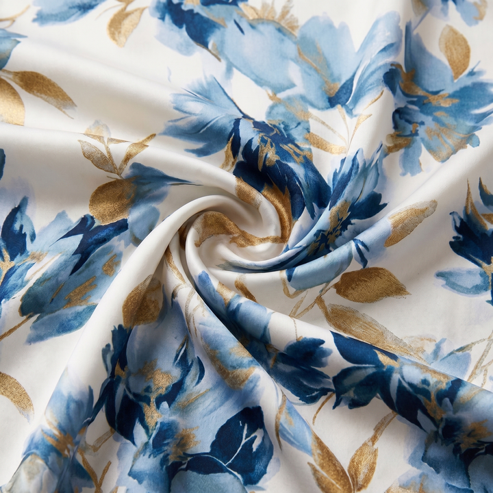 Elinza - Robe Portefeuille Mi-Longue à Motifs Floraux
