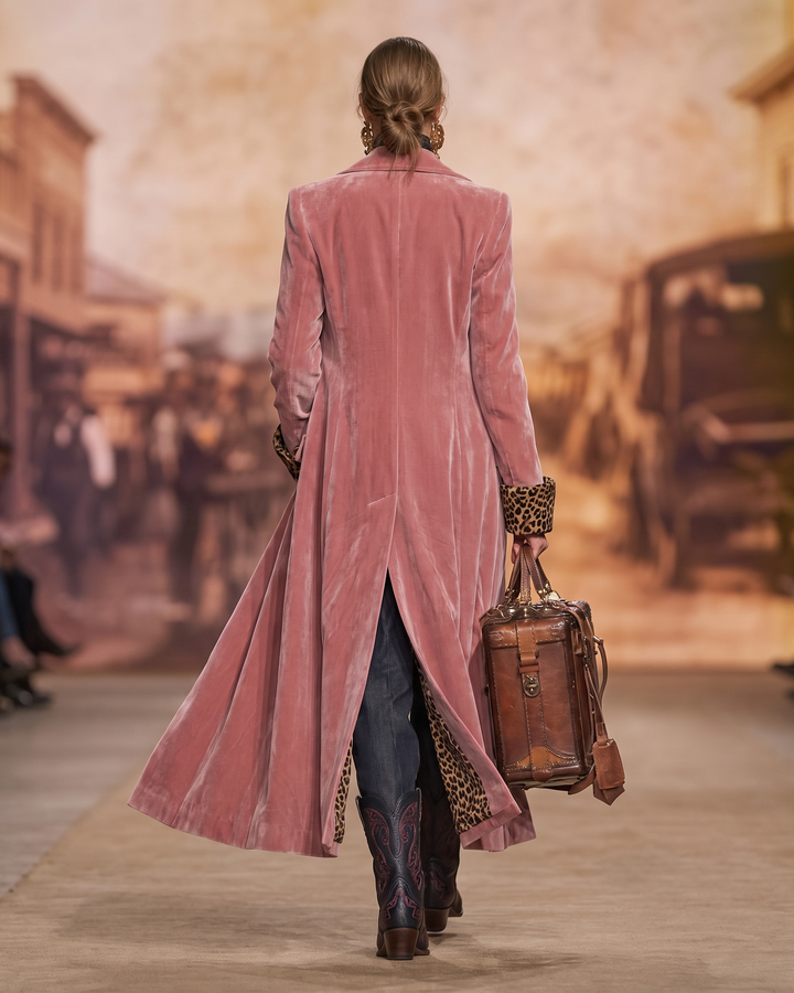 Missa - Manteau Avec Poignets Et Doublure À Imprimé Léopard