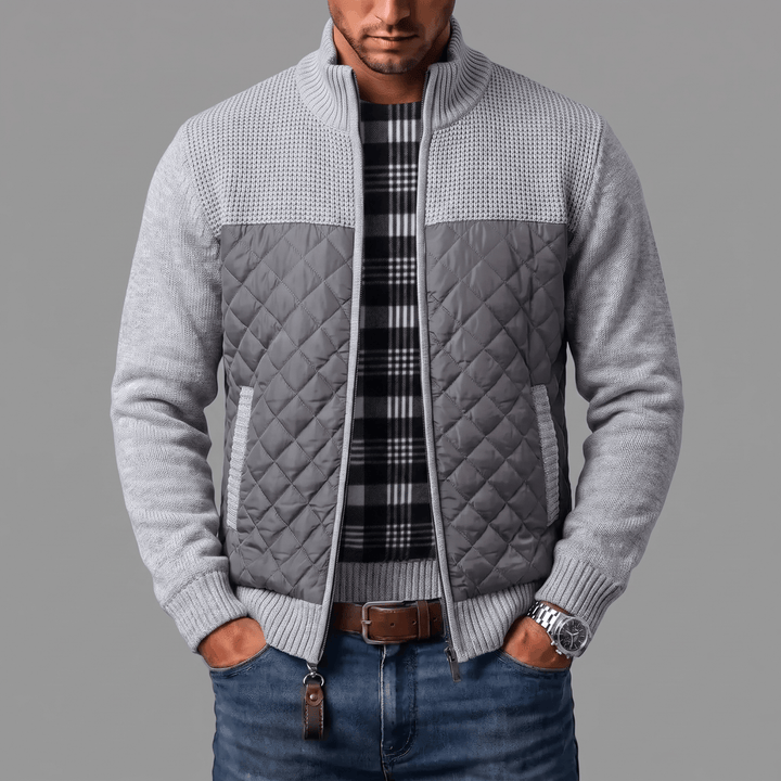 Liman - Cardigan en Maille Matelassée À Fermeture Éclair Intégrale