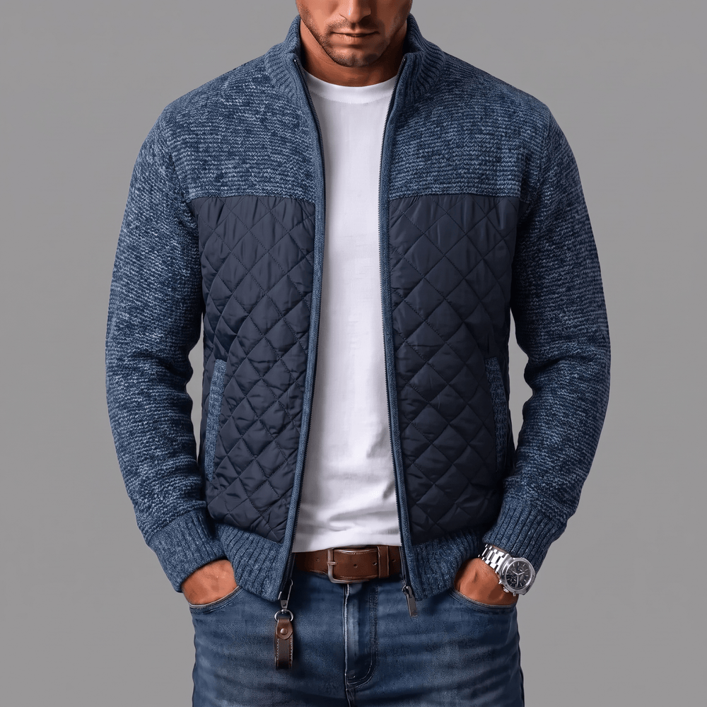 Liman - Cardigan en Maille Matelassée À Fermeture Éclair Intégrale