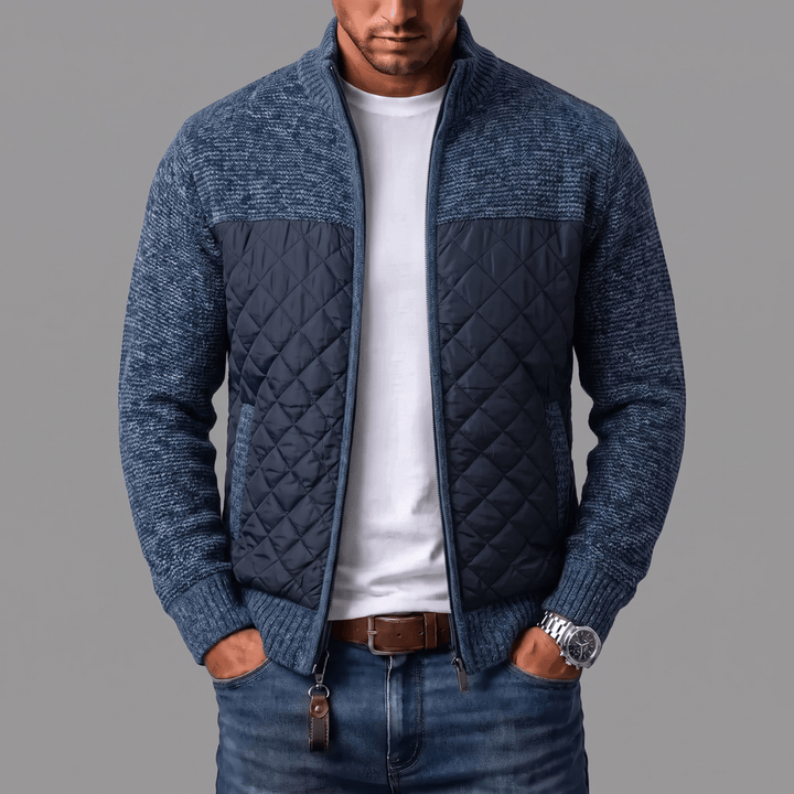 Liman - Cardigan en Maille Matelassée À Fermeture Éclair Intégrale