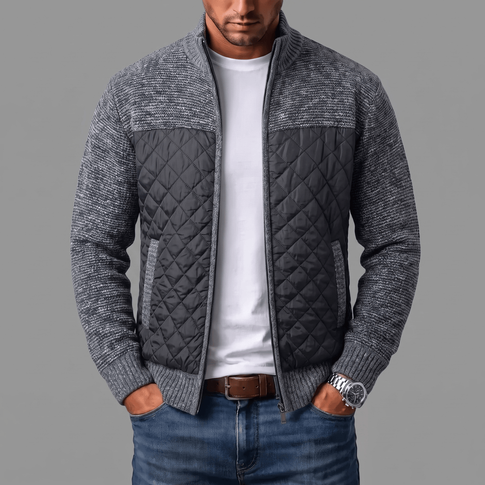 Liman - Cardigan en Maille Matelassée À Fermeture Éclair Intégrale