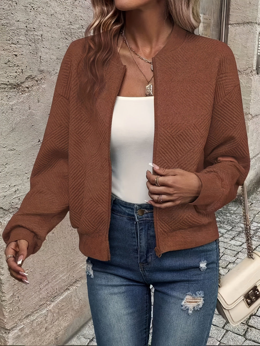 Shahna - Blouson Aviateur Zippé