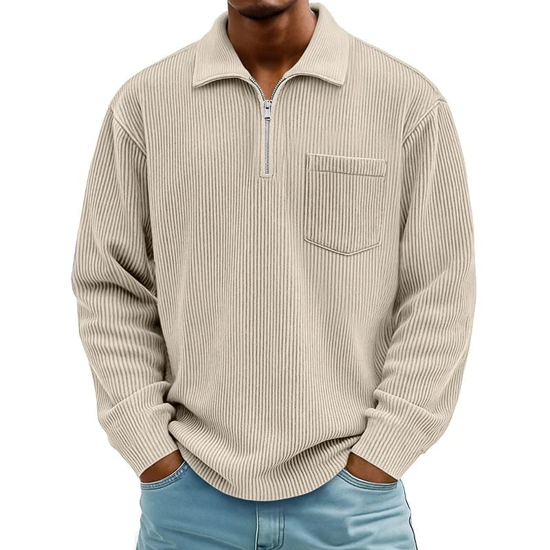 Quenton - Pull à Demi-Zip et Poche Poitrine