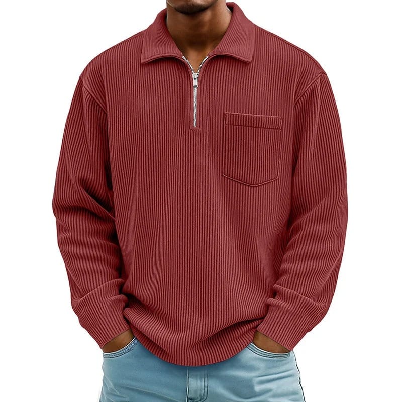 Quenton - Pull à Demi-Zip et Poche Poitrine