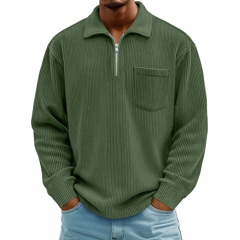 Quenton - Pull à Demi-Zip et Poche Poitrine