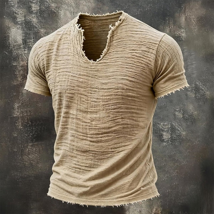 Pavel - T-shirt Vintage À Col en V