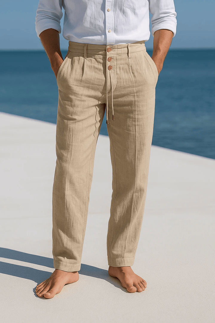Jevaun - Pantalon Confortable en Lin