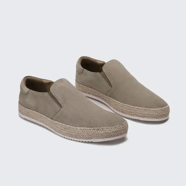 Hanya - Chaussures Slip on en Daim Avec Semelles d'Espadrilles