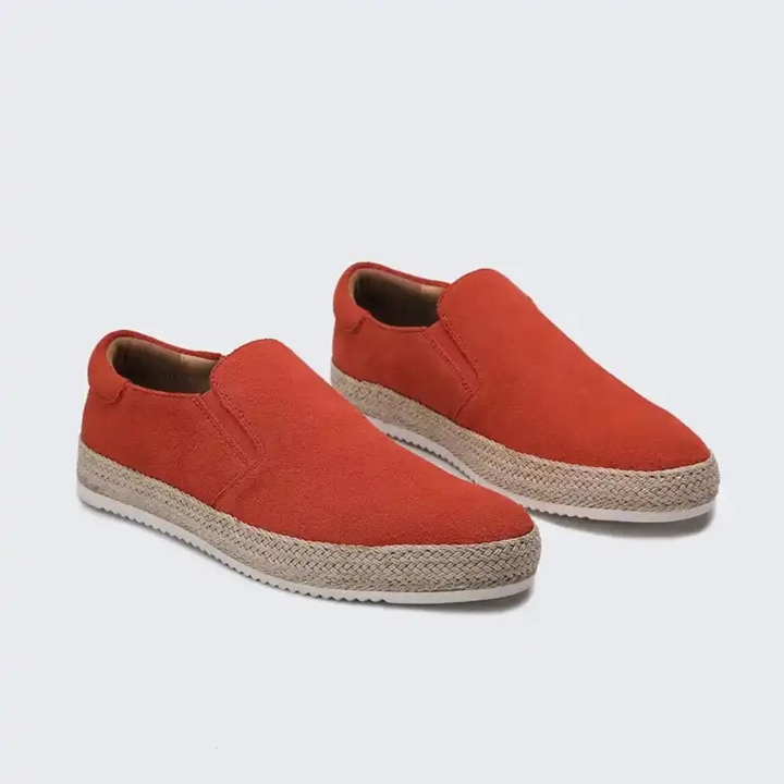 Hanya - Chaussures Slip on en Daim Avec Semelles d'Espadrilles