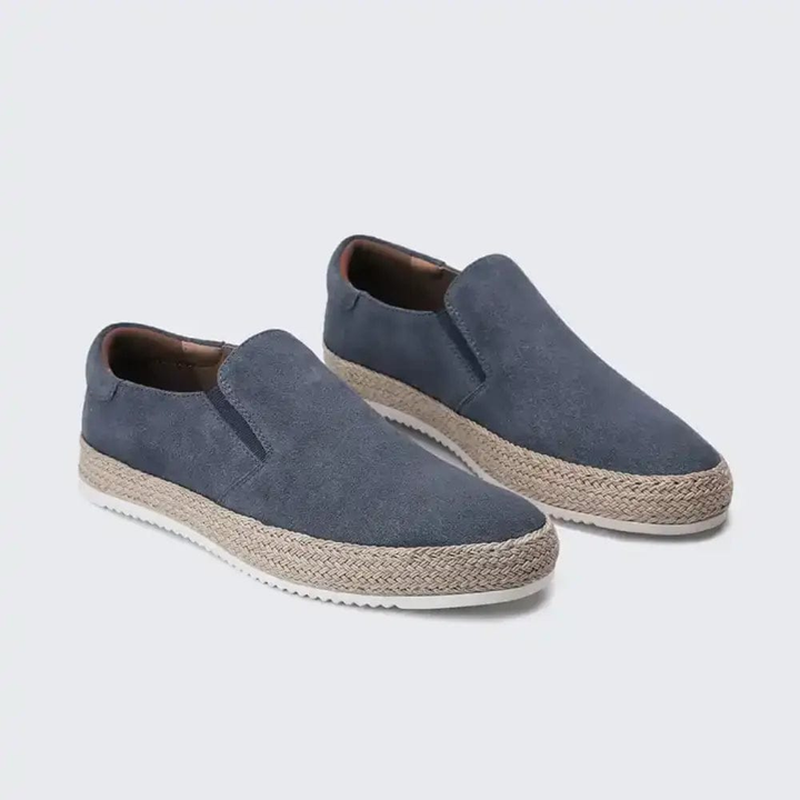 Hanya - Chaussures Slip on en Daim Avec Semelles d'Espadrilles