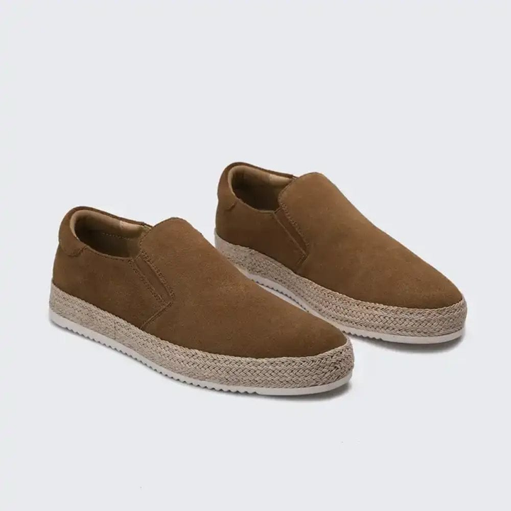 Hanya - Chaussures Slip on en Daim Avec Semelles d'Espadrilles