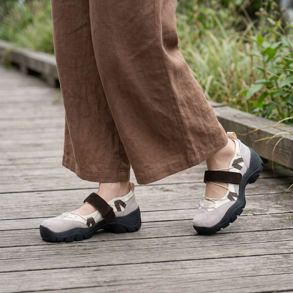 Vinilia - Baskets À Semelle Épaisse Avec Sangle Réglable