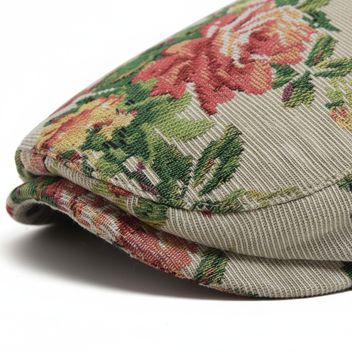Sekou - Casquette Plate Tissée À Motif Floral