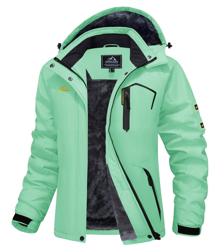 Jerieka - Veste D'hiver À Capuche Doublée en Polaire