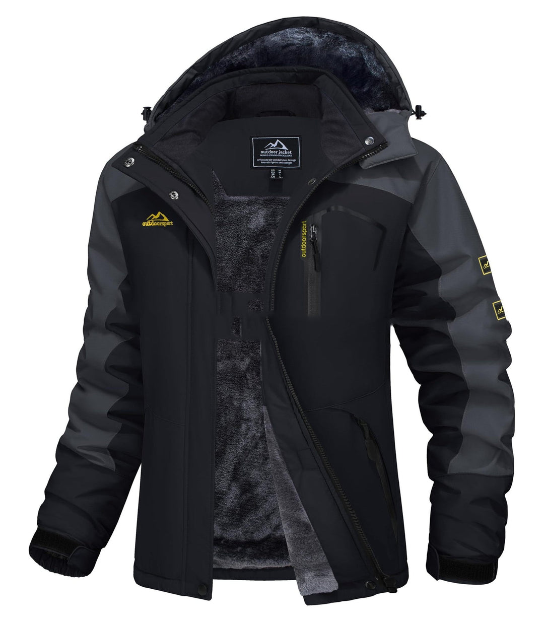 Jerieka - Veste D'hiver À Capuche Doublée en Polaire