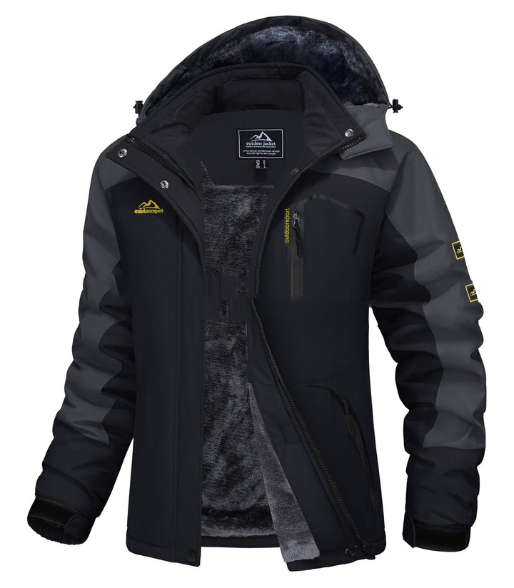 Jerieka - Veste D'hiver À Capuche Doublée en Polaire