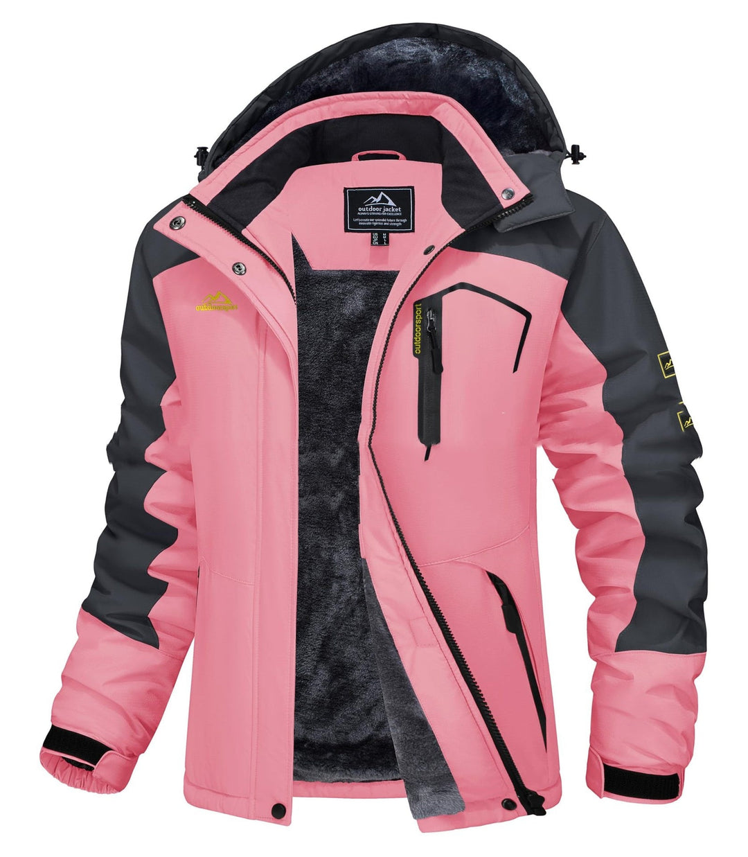 Jerieka - Veste D'hiver À Capuche Doublée en Polaire