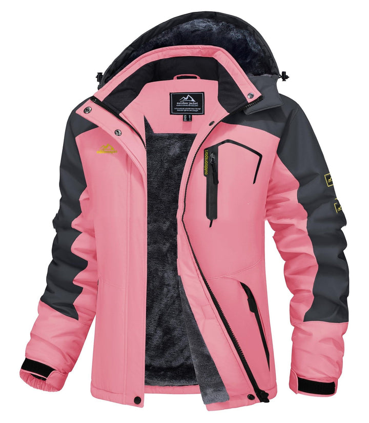 Jerieka - Veste D'hiver À Capuche Doublée en Polaire
