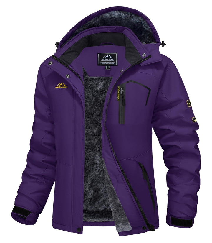 Jerieka - Veste D'hiver À Capuche Doublée en Polaire