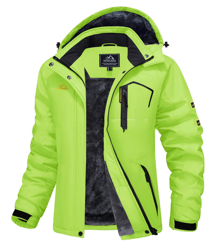 Jerieka - Veste D'hiver À Capuche Doublée en Polaire