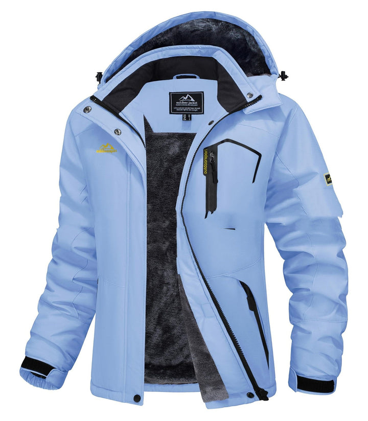 Jerieka - Veste D'hiver À Capuche Doublée en Polaire