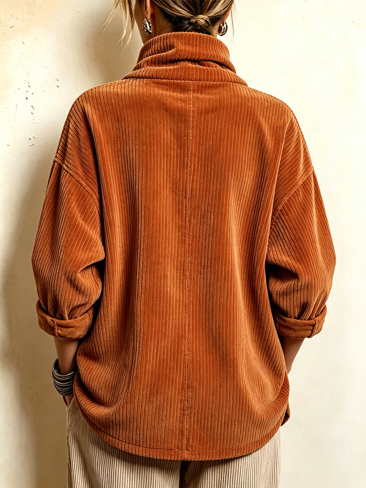 Sisuda  - Veste Asymétrique en Velours Côtelé À Boutons