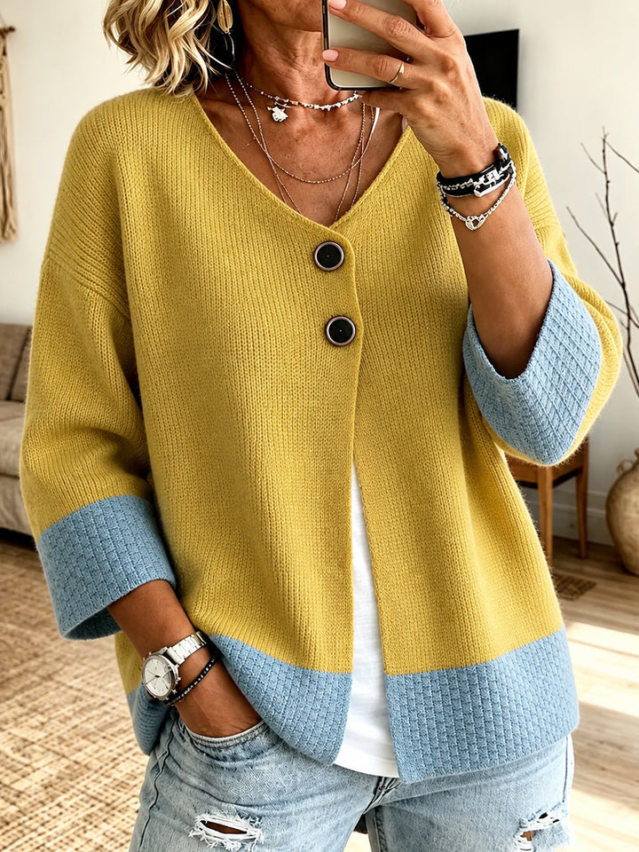Nadege - Cardigan Décontracté en Maille