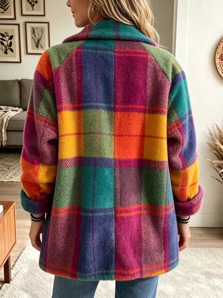 Noralia - Manteau À Carreaux Multicolores