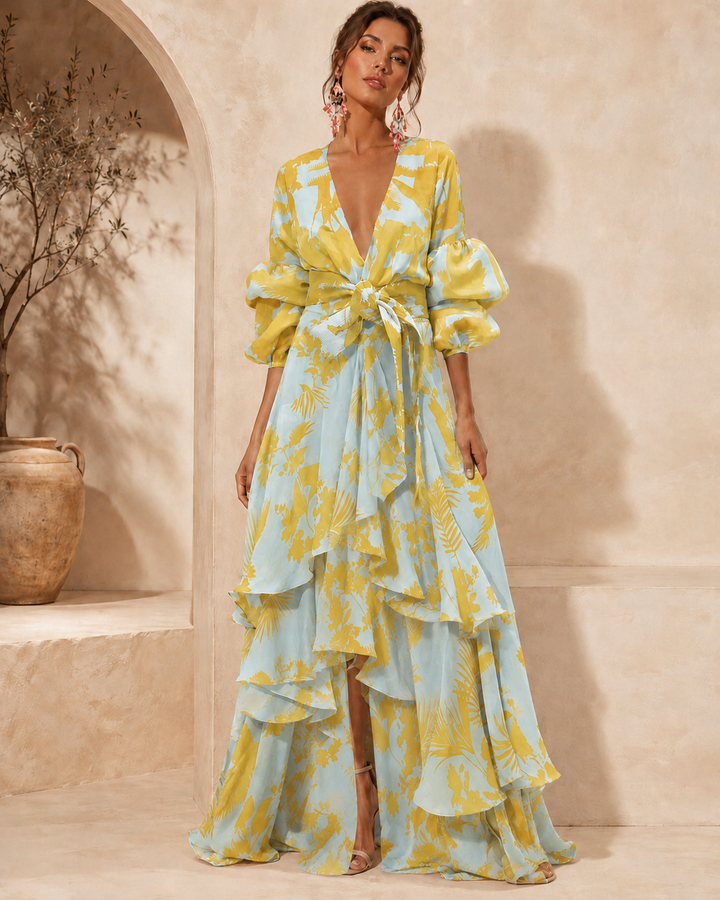 Liaya - Robe Élégante « Jardin De Corail »