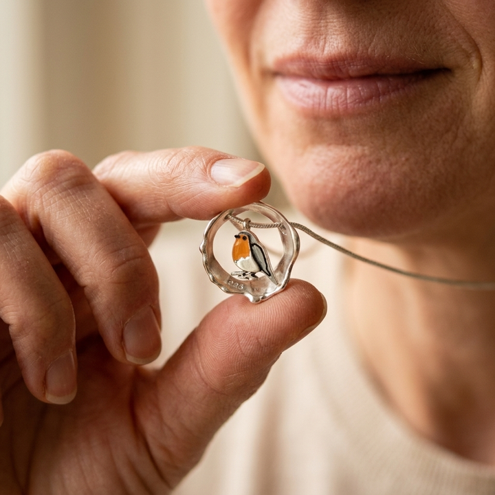 Lien - Collier Avec Pendentif Robin